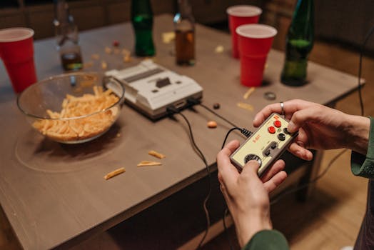 Classic 8-bit gaming console