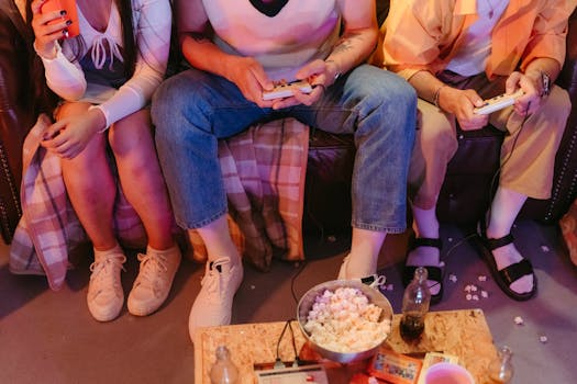 retro gaming night with friends