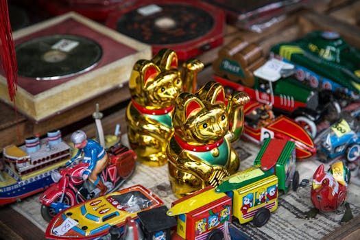 Vintage game collection on display