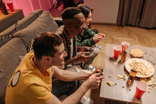 gaming together with friends